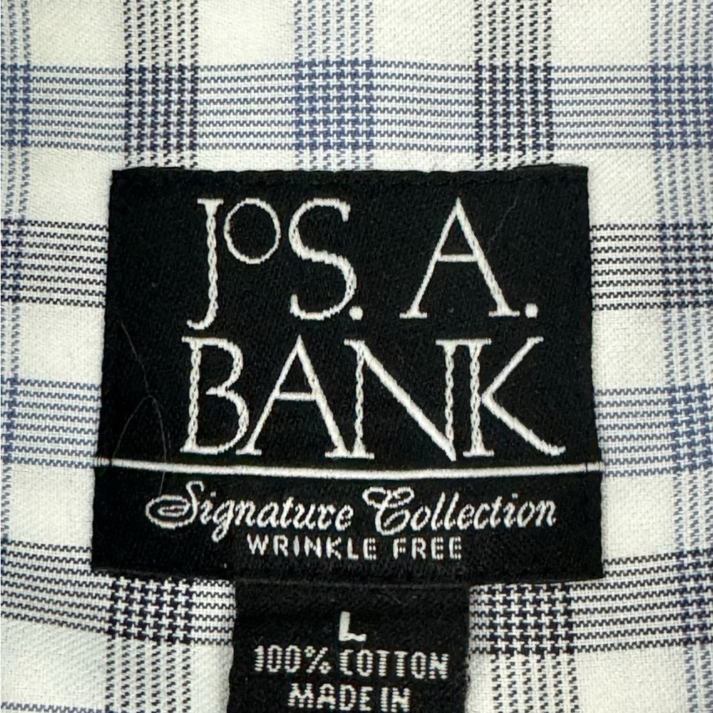 Jos. A. Bank Gray Men Plaid Button Down Shirt Size Large - Picture 5 of 9